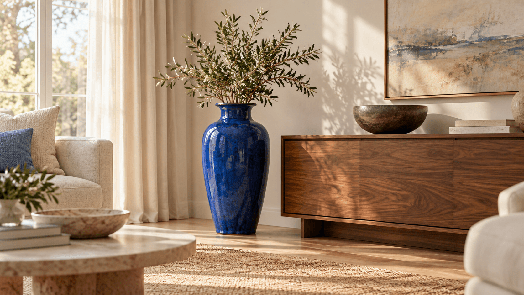 Interior styling concept combining decorative object and room