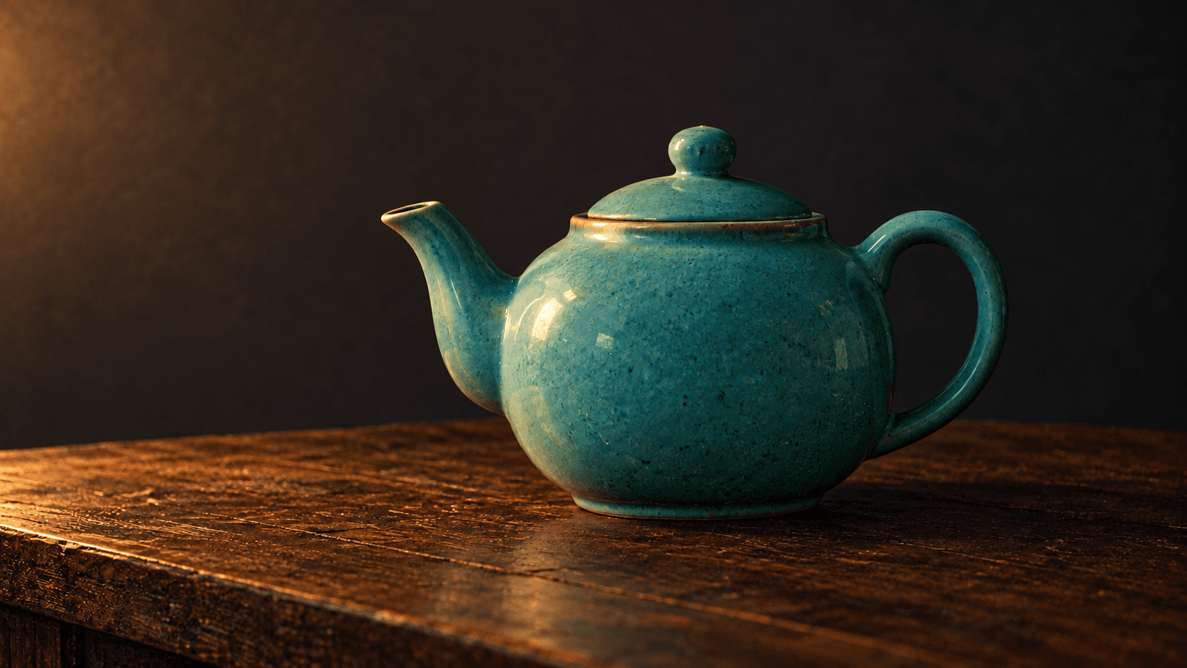 Cleaner teapot interpretation concept with calmer shadows and retained surface texture