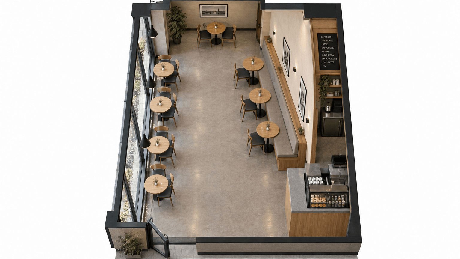 café top view image