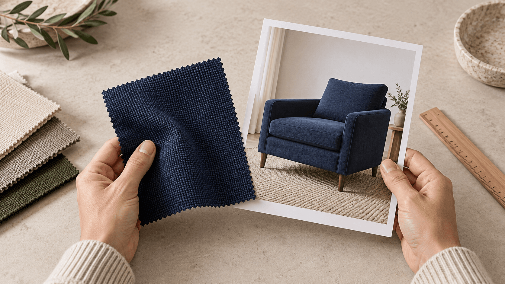 Checking color and fabric texture in a printed image