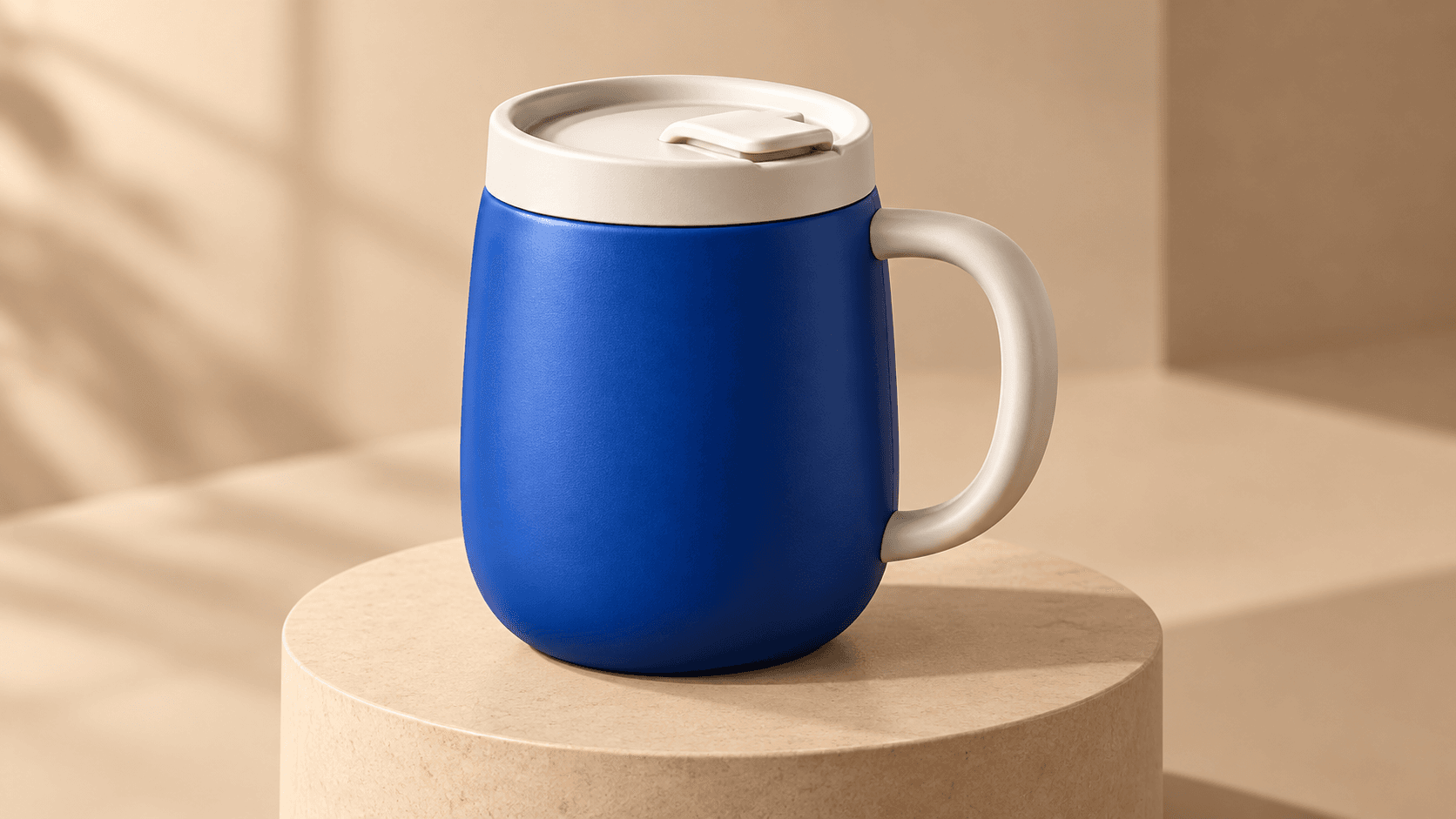 Travel-mug concept exploring color and materials