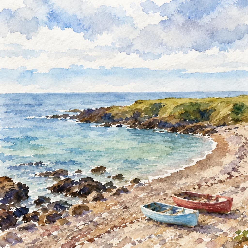 Watercolor generated example from the displayed reference input