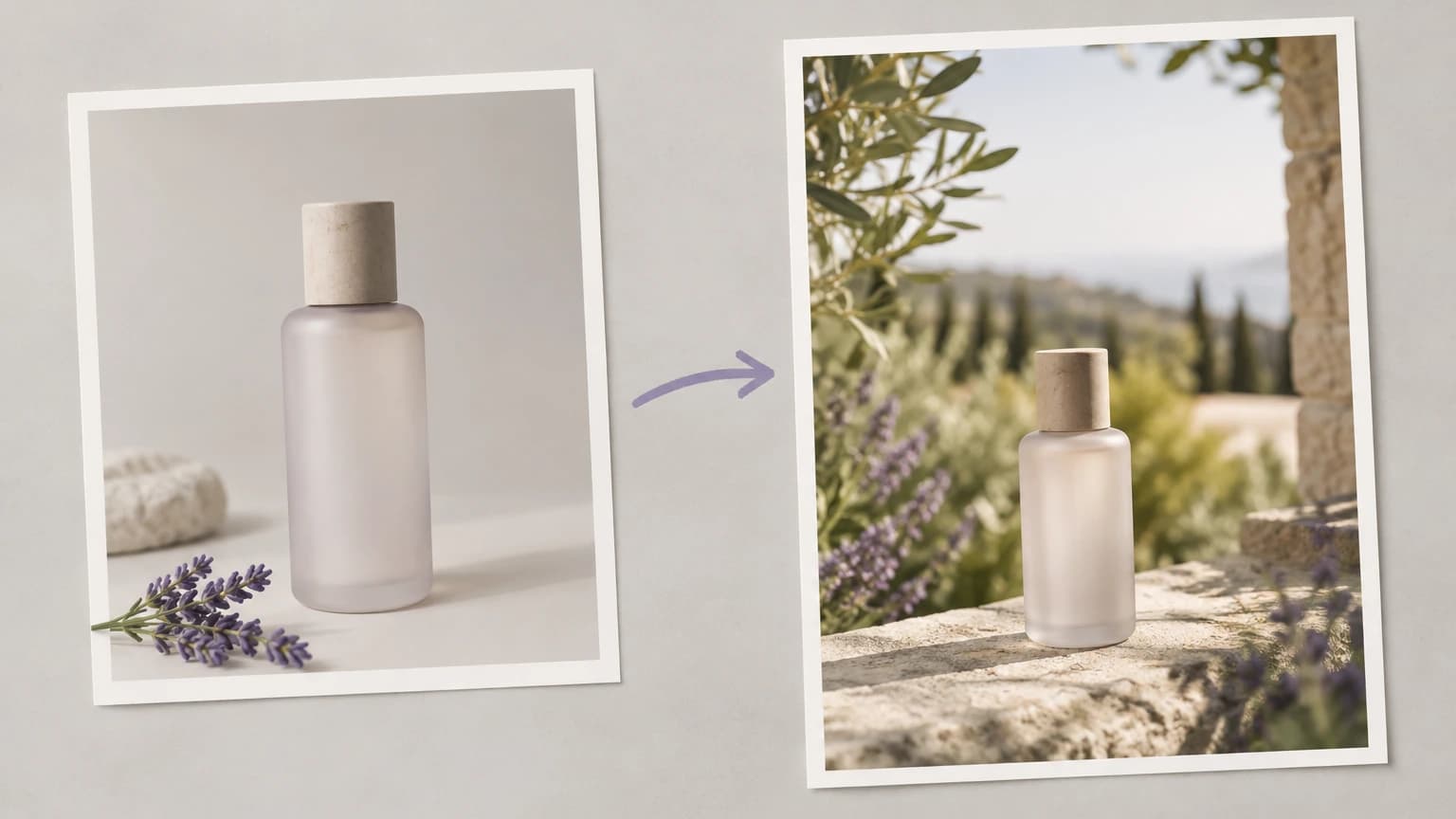 A product shown in a warm lifestyle outdoor scene