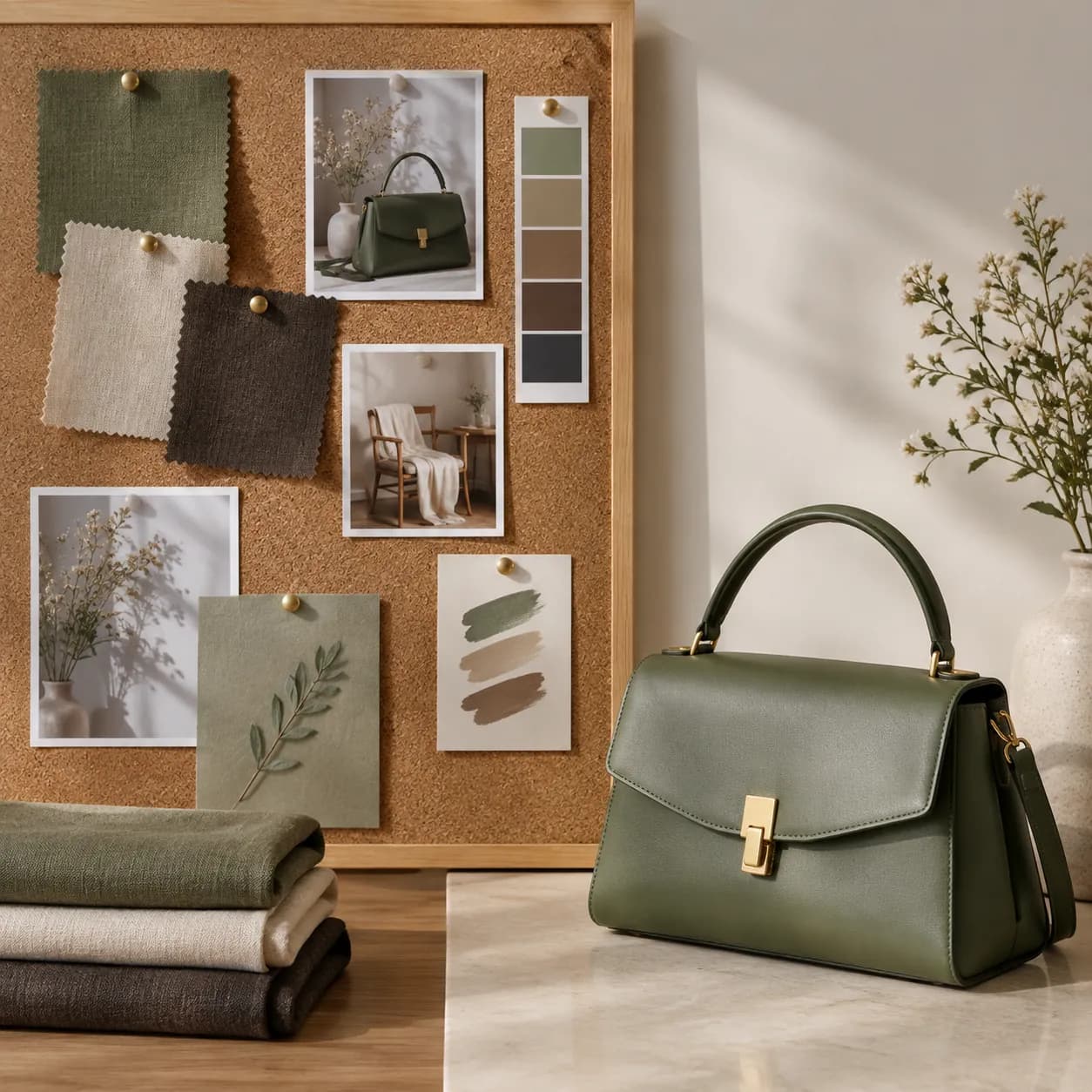 Product photos restyled to match a mood board
