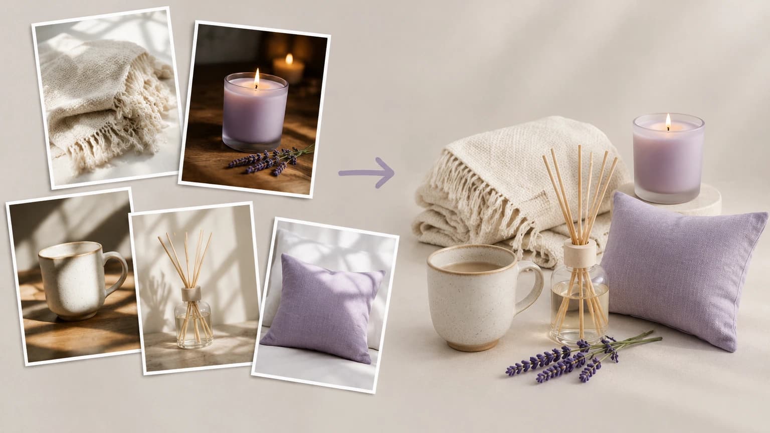 A product catalog restyled into one consistent look