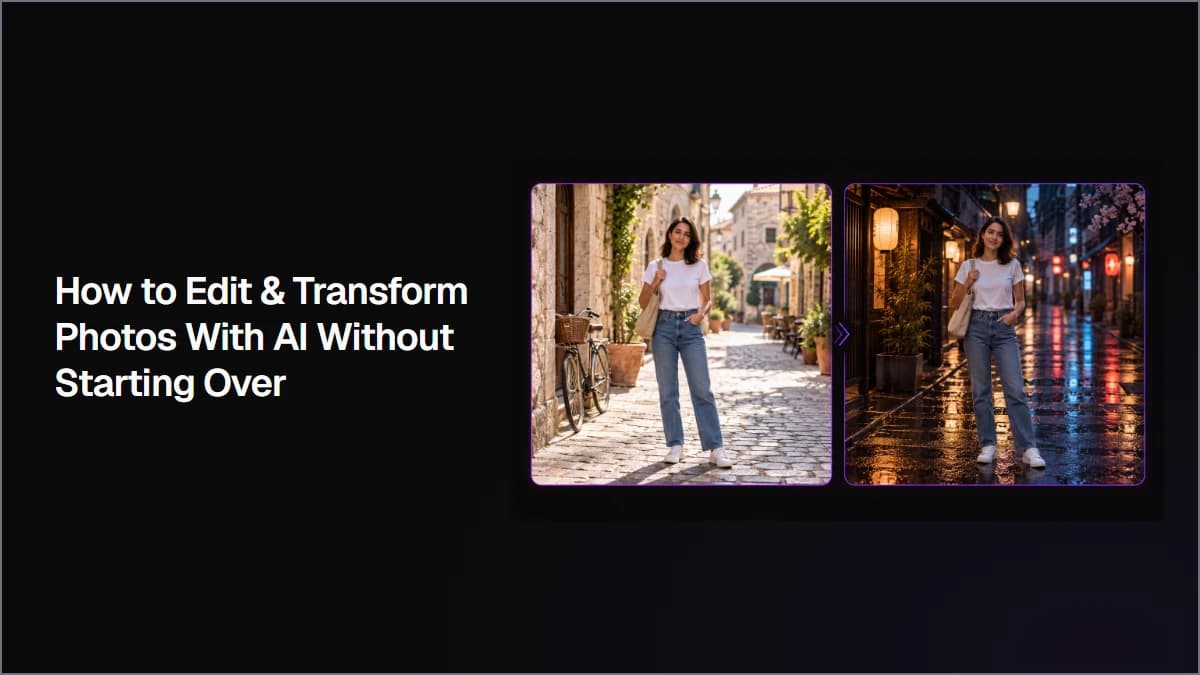 How to Edit & Transform Photos With AI Without Starting Over