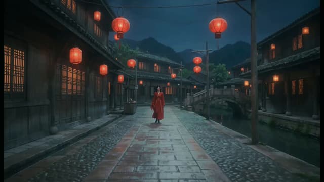 Cinematic Wuxia Night Scene — video poster