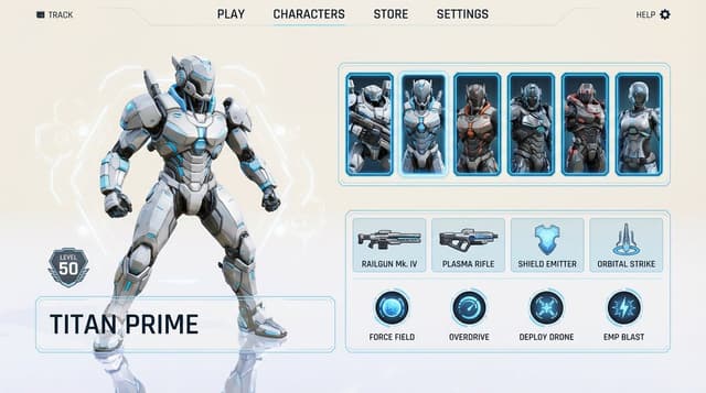Game Asset - Character Selection Screen Generation — output