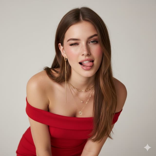 Social Media Post - Ultra-Realistic Studio Portrait with Playful Expression — output