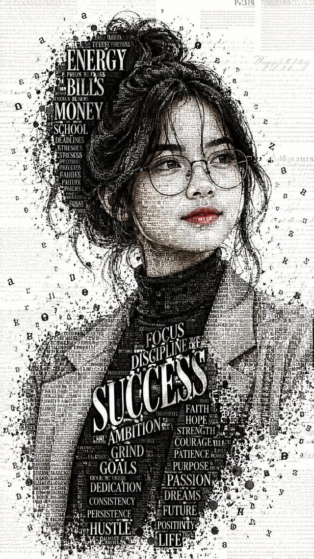 Product Marketing - Typographic Success Portrait — output
