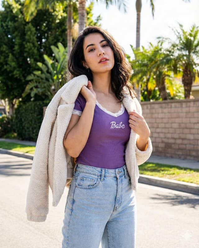 Vertical Street Portrait of a Young Woman — output