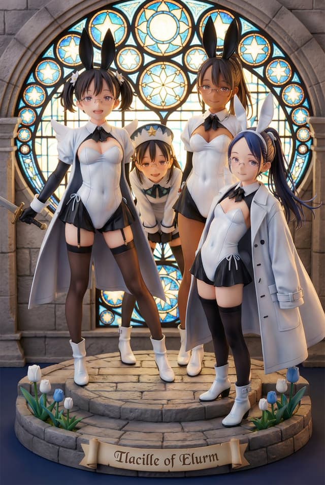E-commerce Main Image - White Fairy Party Figurine Generation — output