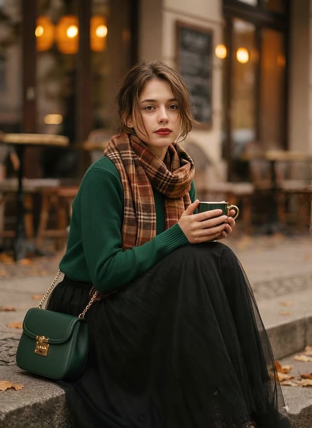 Aesthetic 1970s Vintage Cafe Fashion Portrait — output