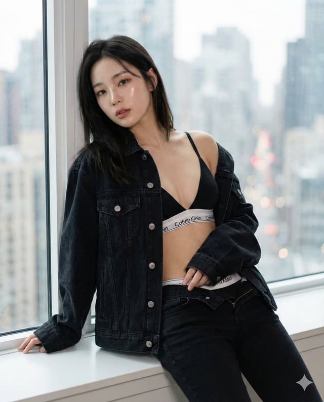 K-Pop Idol Editorial: Glass Skin and Denim in City Setting — output