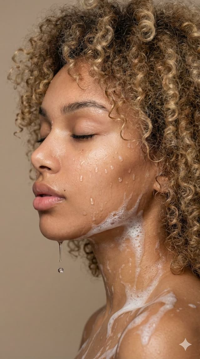 Ultra Photorealistic Shower Portrait with Water Droplets — output