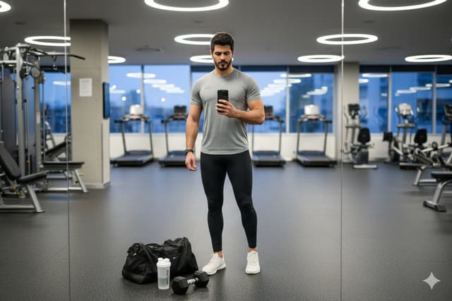 Clean Modern Gym Mirror Selfie — output