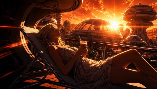 Morning Coffee on Mars Grok Imagine