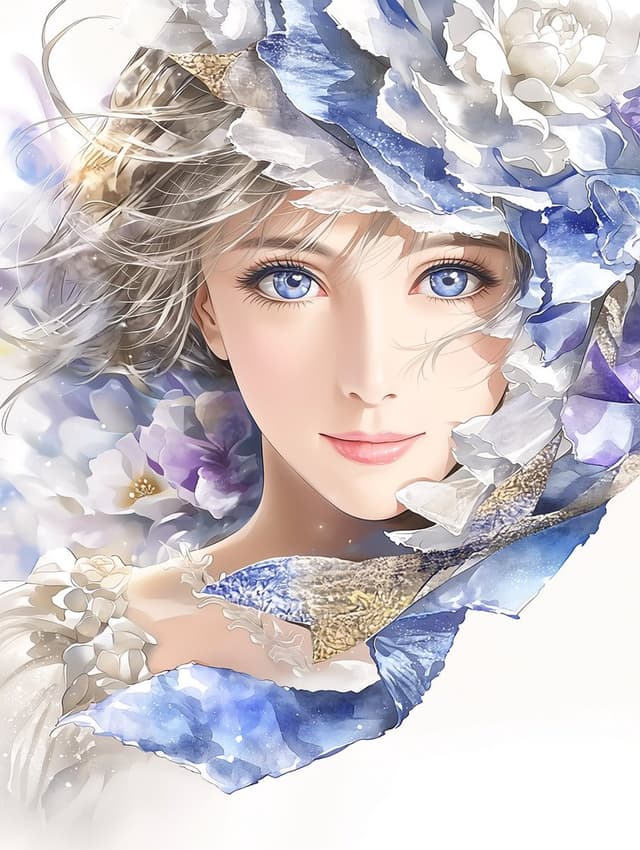 Profile / Avatar - Layered Watercolor Paper Portrait — output