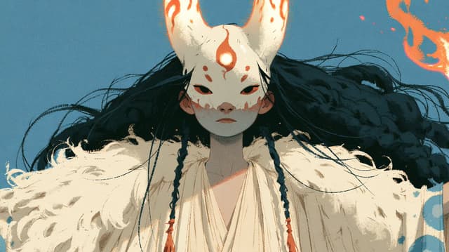 Profile / Avatar - Neon Fox Mask Mage Portrait — output