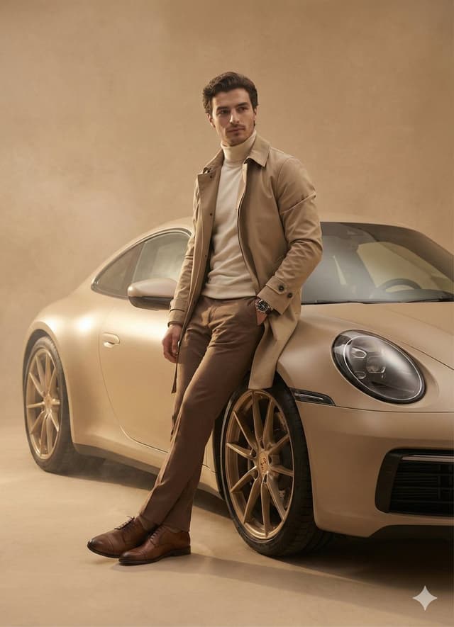 Hyper-Realistic Cinematic Portrait with Luxury Sports Car — output