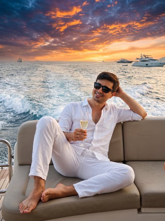 Profile / Avatar - Ultra-Realistic Yacht Sunset Portrait — output