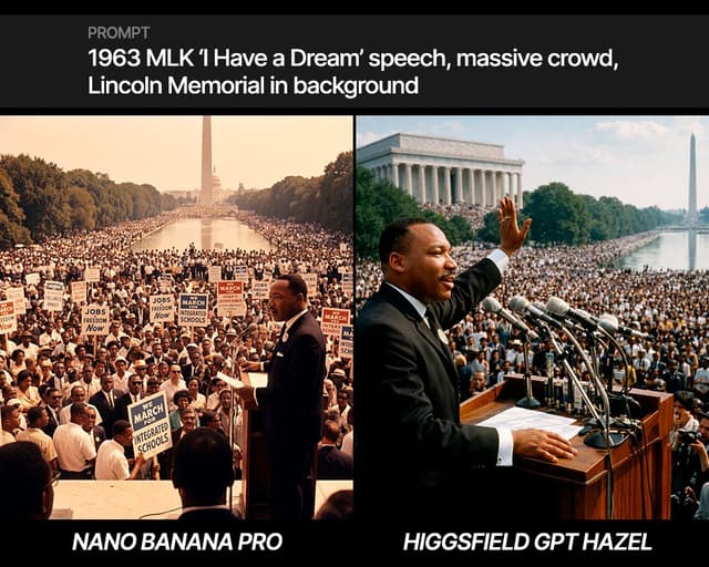 Infographic / Edu Visual - MLK 'I Have a Dream' Speech Scene Prompt — output