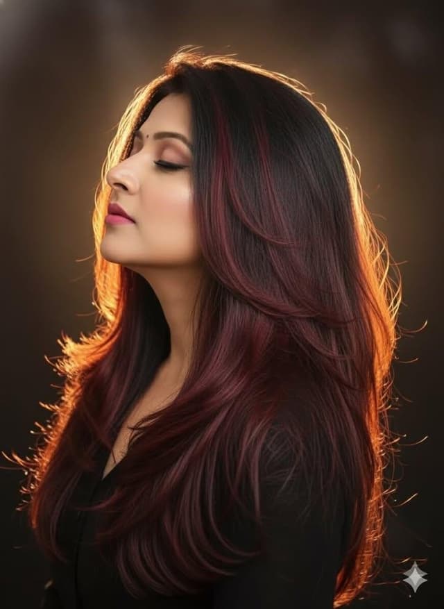 Profile / Avatar - Burgundy Hair Cinematic Studio Portrait — output