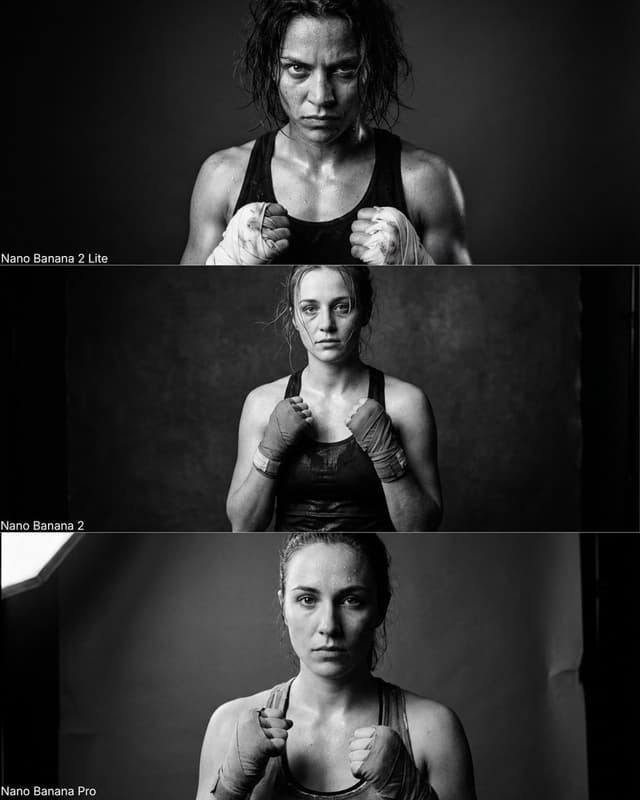 Profile / Avatar - Female Boxer Studio Portrait — output