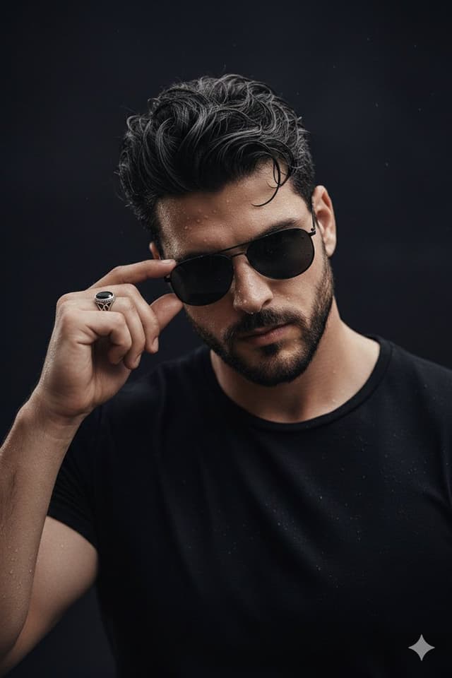Ultra-Realistic Cinematic Close-up Portrait of a Man with Wet Skin — output