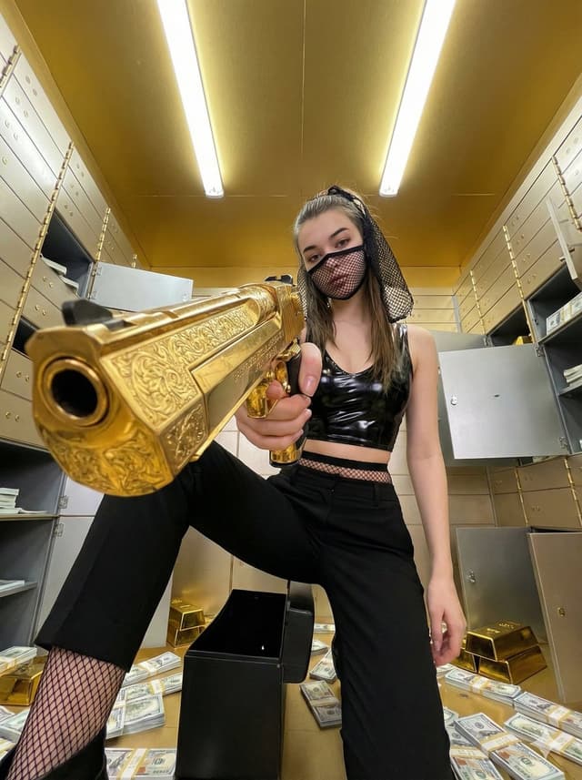 Bank Vault Heist Scene with Gold Pistol — output