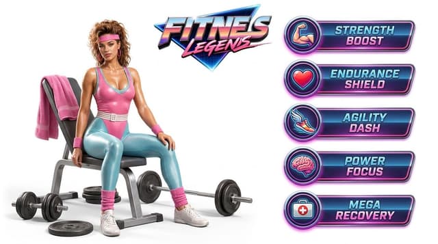 Game Asset - Fitness Game Start Screen UI Render — output