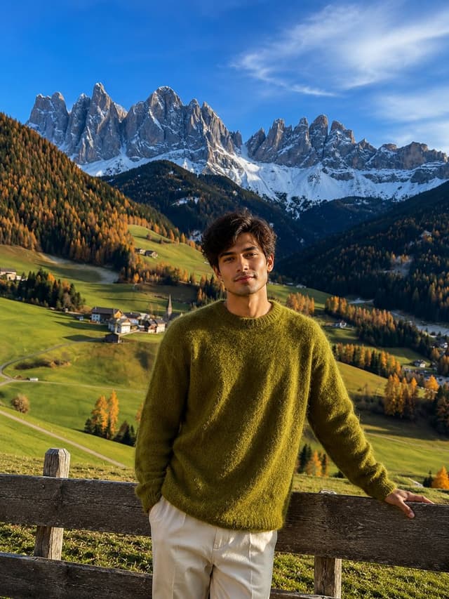 Social Media Post - Realistic Mountain Valley Travel Portrait — output