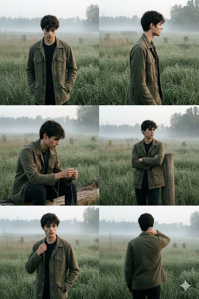 Contemplative Meadow Portrait Prompt (Identity Preservation) — output