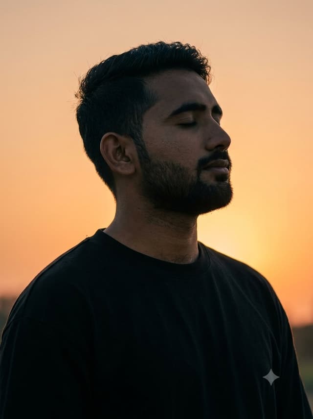 Profile / Avatar - Golden Hour Sunset Side Profile Portrait — output