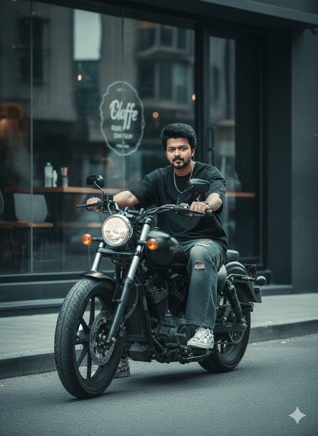 Cinematic Biker Street Style Portrait — output
