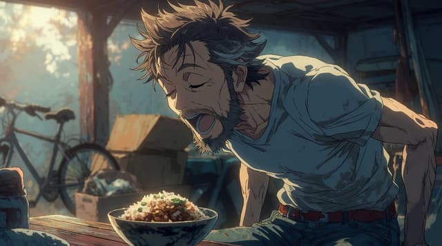 Comic / Storyboard - Hungry Man in Sunlit Garage — output
