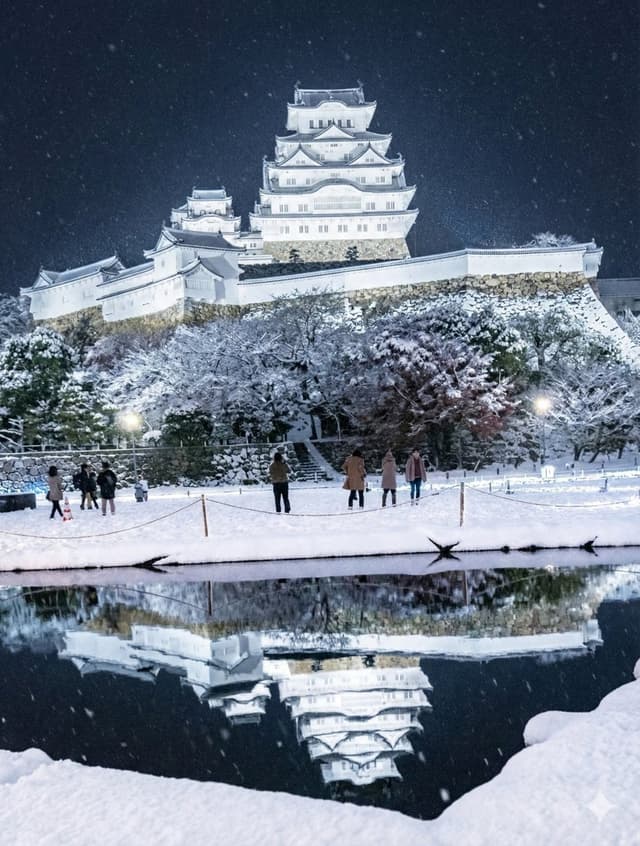Social Media Post - Snowy Himeji Castle in Kyouka Suigetsu Style — output