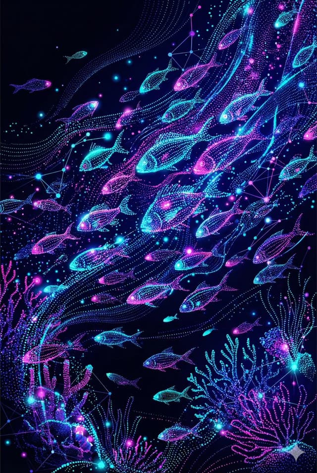 Social Media Post - Neon Pointillism Cyberpunk Illustration — output