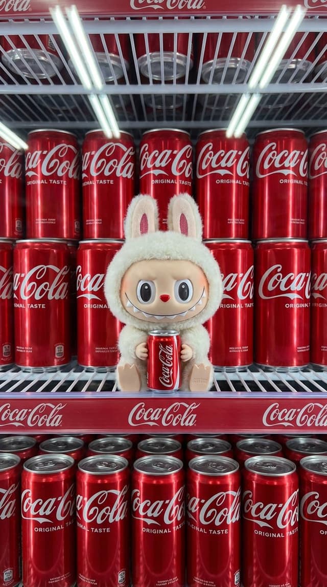 Product Marketing - Product Shot Prompt for Nano Banana Pro: Art Toy in a Coca-Cola Cooler — output