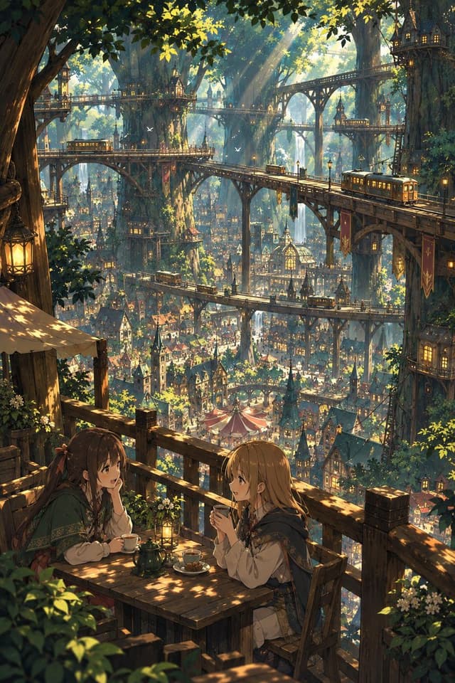 Comic / Storyboard - Anime Forest Tram City Café — output