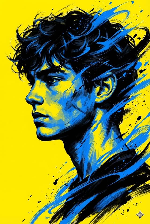 Poster / Flyer - Digital Painterly Portrait with Street Art Feel — output