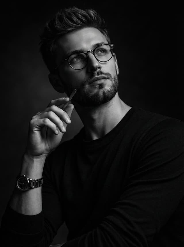 Moody Black and White Fine Art Portrait — output