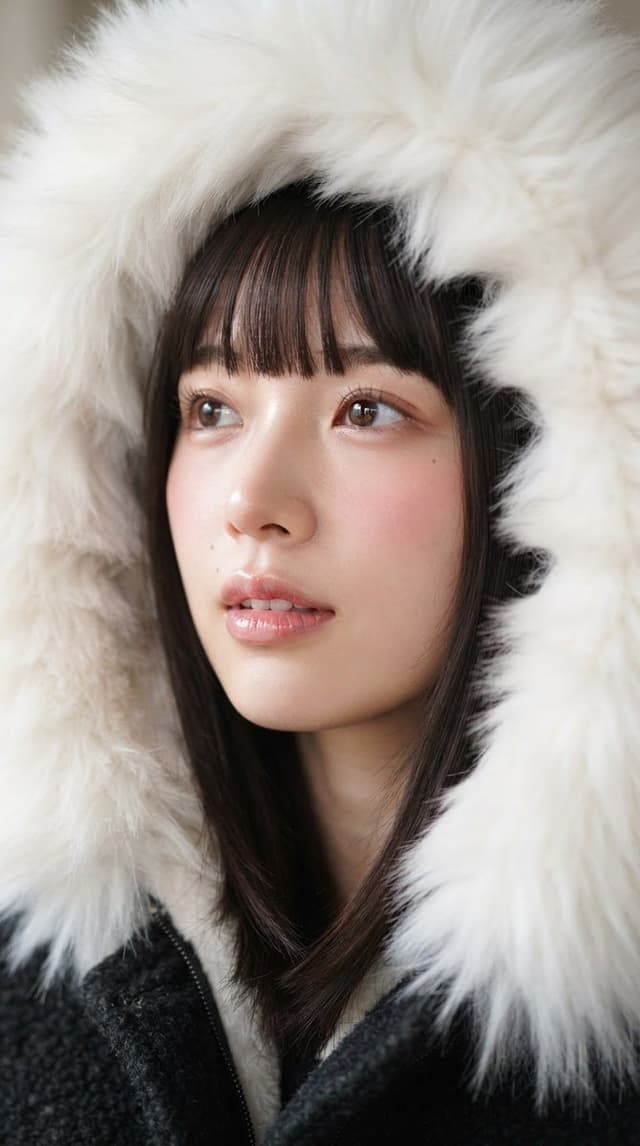 Profile / Avatar - Faux Fur Hood Beauty Portrait — output