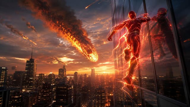 YouTube Thumbnail - Speedster vs Meteor Cityscape — output