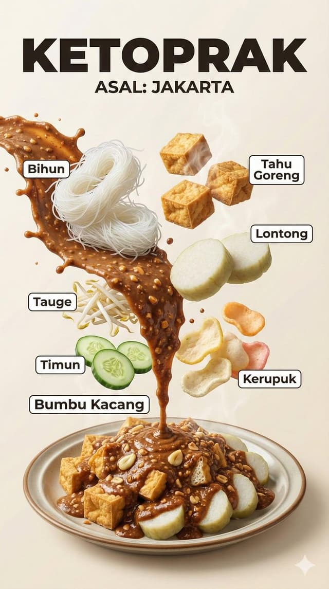 Infographic / Edu Visual - Hyper-Realistic Indonesian Food Infographic Poster — output