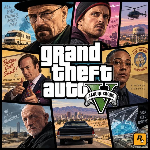 Product Marketing - Albuquerque GTA-Style Crime Collage — output
