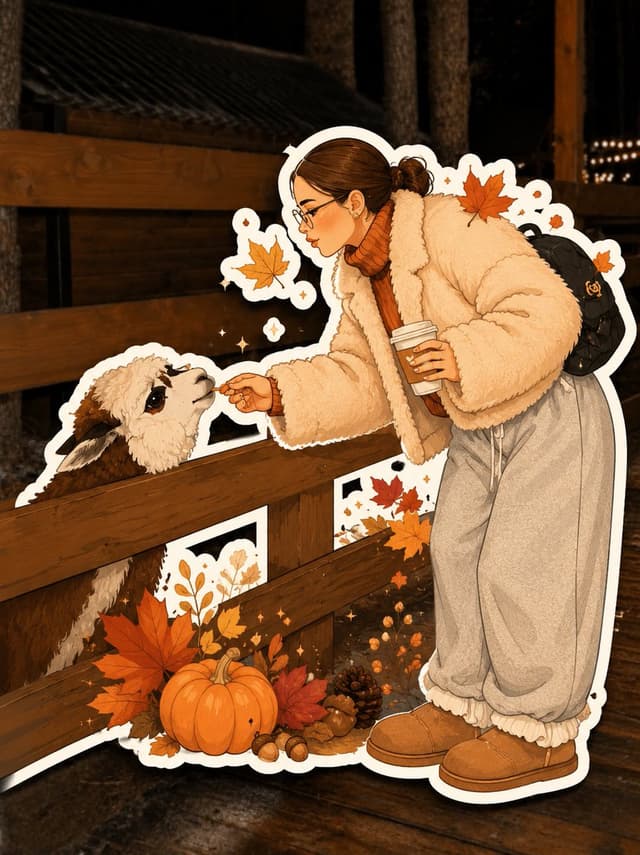 Profile / Avatar - Autumn Illustrated Sticker Transformation