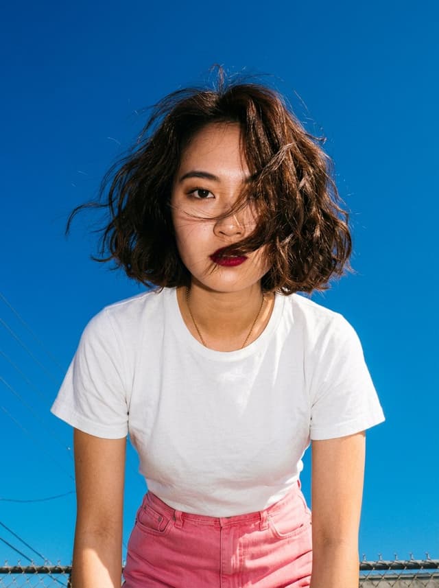 Social Media Post - High-Angle Korean Street Style Portrait — output