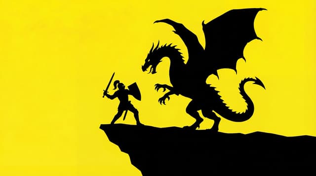 Minimalist Silhouette Prompt with Yellow Background — output