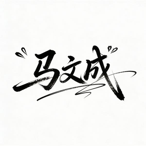 Ma Wencheng Artistic Signature Design — output